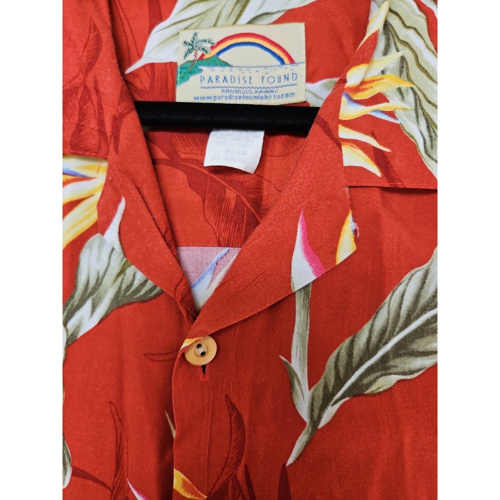 Hawaiian  Shirt Men's 2xl Paradise  Found USA Tropical Vacation  Aloha Island